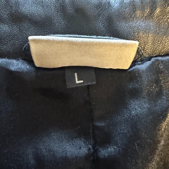 Stefanel 100% Leather Long Coat – Black Minimalist Women’s Jacket, Y2K / 90s - Picture 7 of 10